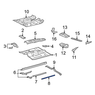 Toyota OE - Front Right Inner Floor Side Rail Reinforcement