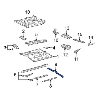 Toyota OE - Center Floor Pan Crossmember