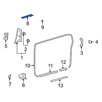 Toyota OE - Left Roof Opening Trim