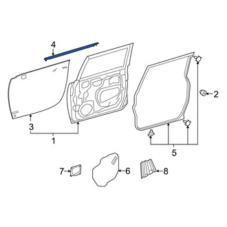 Toyota OE - Front Left Outer Door Window Belt Weatherstrip