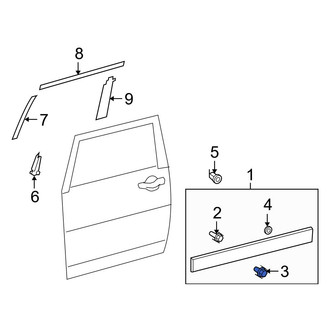 Toyota OE - Rear Lower Door Molding Clip