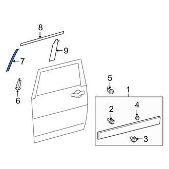 Toyota OE - Front Left Black Out Tape
