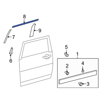 Toyota OE - Front Left Black Out Tape