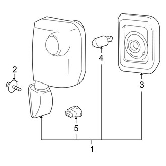 Toyota OE - Front Door - Outside Mirrors