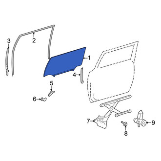 Toyota OE - Center Left Door Glass