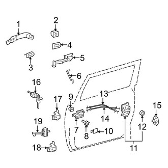 Toyota OE - Front Door - Lock & Hardware