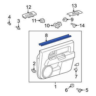 Toyota OE - Center Left Door Window Belt Weatherstrip