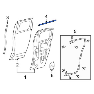 Toyota OE - Center Right Door Window Belt Weatherstrip