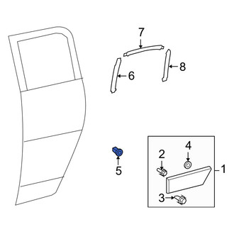 Toyota OE - Center Door Molding Nut