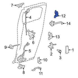 Toyota OE - Front Right Upper Door Hinge