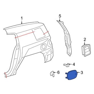 Toyota OE - Rear Fuel Filler Door