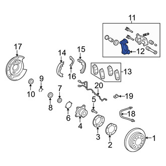 Toyota OE - Rear Right Disc Brake Caliper Bracket