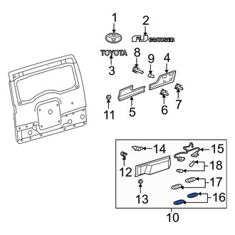 Toyota OE - Rear License Plate Light Lens