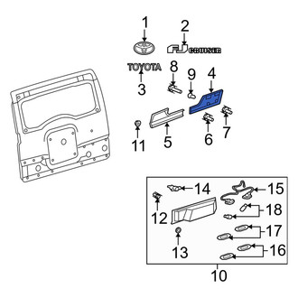 Toyota OE - Rear Right Door Molding