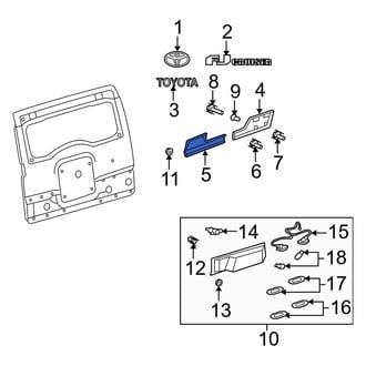 Toyota OE - Rear Left Door Molding