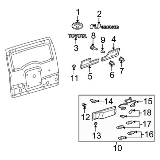 Toyota OE - Back Door - Exterior Trim