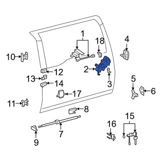 Toyota OE - Rear Door Latch Assembly