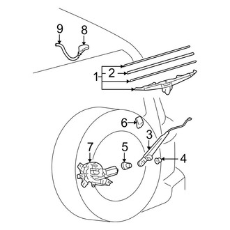 Toyota OE - Back Door - Wiper & Washer Components (Base)