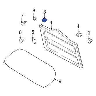 Toyota OE - Rear Right Liftgate Trim Cover Cap