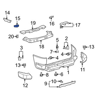Toyota OE - Rear Left Bumper Cover Bracket