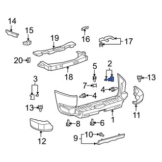 Toyota OE - Rear Right Bumper Cover Support Rail