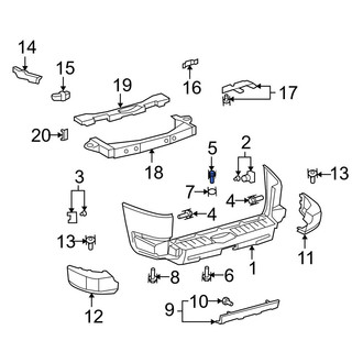 Toyota OE - Rear Upper Bumper Cover Bolt