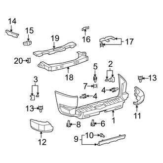 Toyota OE - Rear Bumper - Bumper & Components