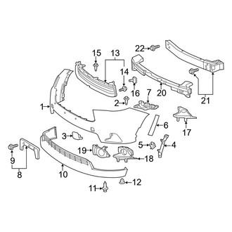 Toyota OE - Front Bumper - Bumper & Components