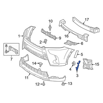 Toyota OE - Front Left Bumper Cover Stay