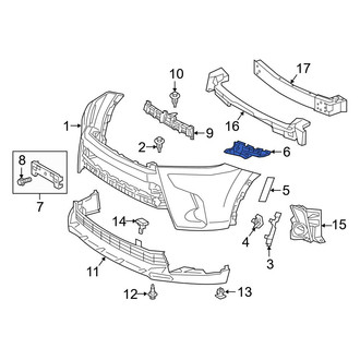 Toyota OE - Front Left Bumper Cover Support Rail