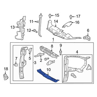 Toyota OE - Front Lower Radiator Support Tie Bar