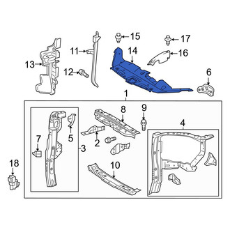 Toyota OE - Front Radiator Support Access Cover