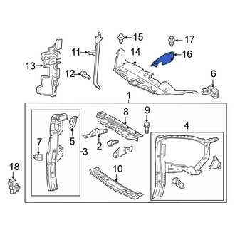 Toyota OE - Front Right Radiator Support Air Deflector
