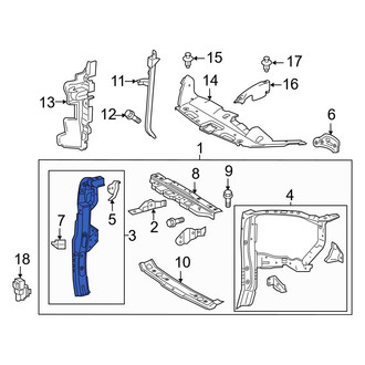Toyota OE - Front Right Radiator Support Side Panel