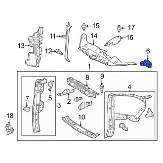Toyota OE - Right Fender Reinforcement Bar