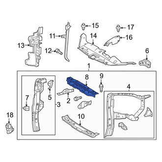 Toyota OE - Front Upper Radiator Support Tie Bar