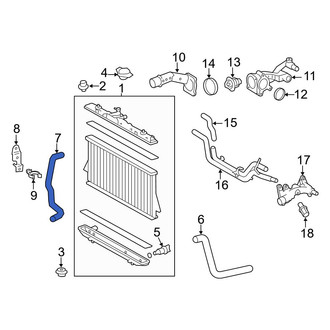Toyota OE - Lower Radiator Coolant Hose