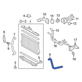 Toyota OE - Upper Radiator Coolant Hose