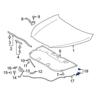 Toyota OE - Front Hood Release Handle