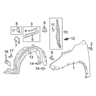 Toyota OE - Fender Filler Panel Clip
