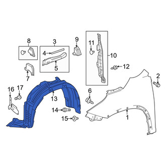 Toyota OE - Front Left Fender Splash Shield