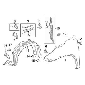 Toyota OE - Front Left Fender Splash Shield