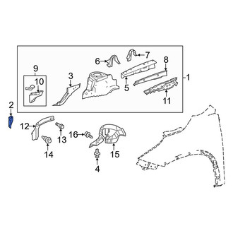Toyota OE - Left Fender Apron Bracket