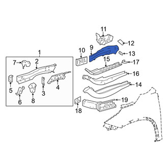 Toyota OE - Front Left Outer Frame Side Member