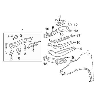 Toyota OE - Front Right Frame Side Member Assembly