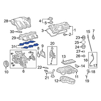 Toyota OE - Left Lower Engine Intake Manifold Gasket