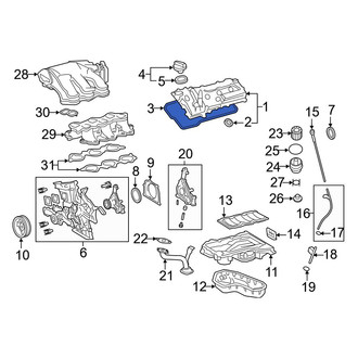 Toyota OE - Left Engine Valve Cover Gasket