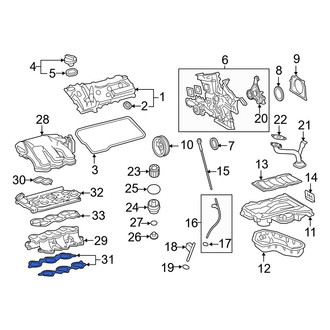 Toyota OE - Left Lower Engine Intake Manifold Gasket