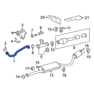 Toyota OE - Front Exhaust Intermediate Pipe
