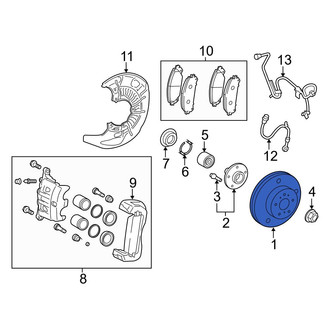 Toyota OE - Front Disc Brake Rotor